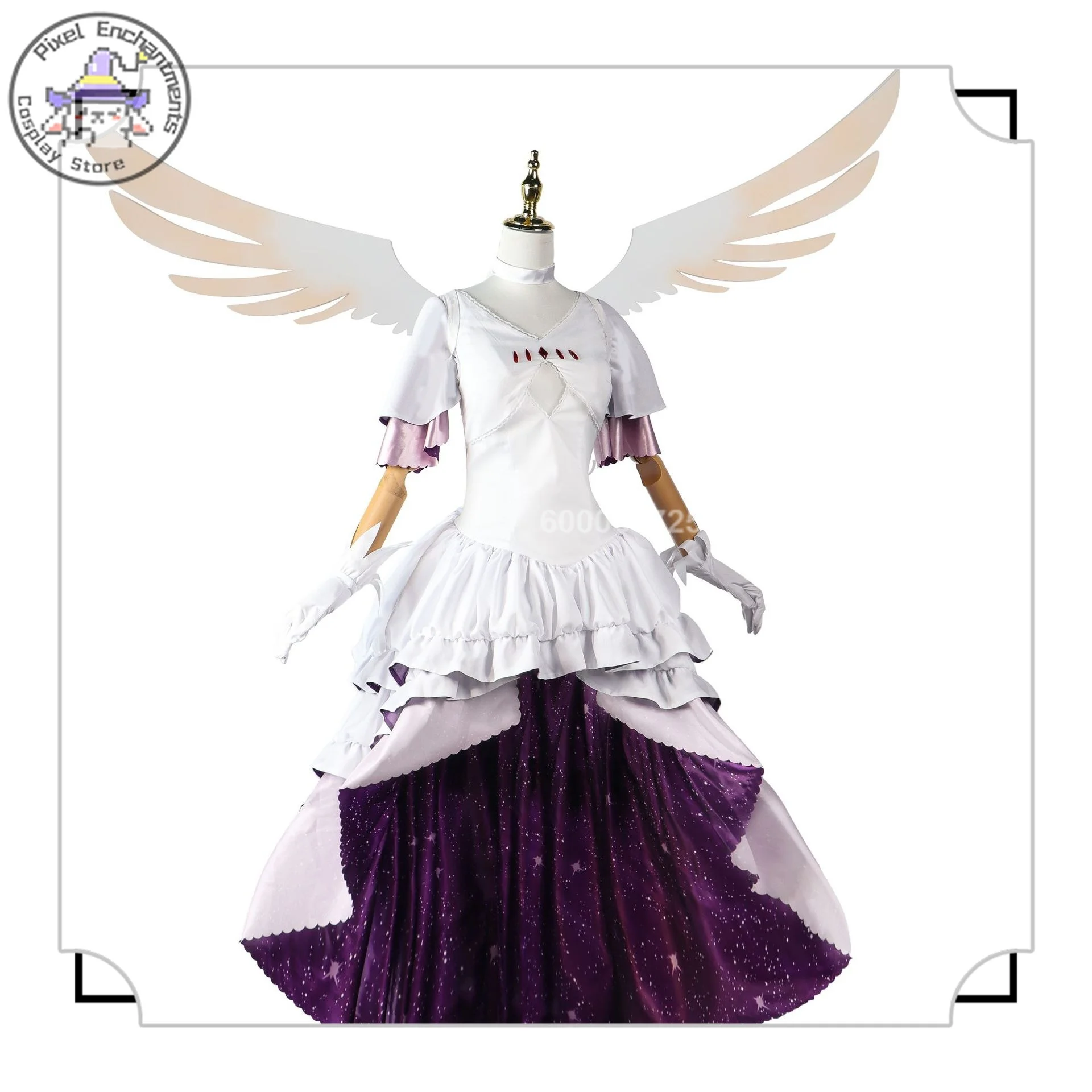 Madoka Kaname's Goddess Outfit Cosplay Costume White Flowing Dress Full Women's Clothing Set Two-dimensional Anime- Licensed 
Madoka Kaname's Goddess Outfit Cosplay Costume White Flowing Dress Full Women's Clothing Set Two-dimensional Anime- Licensed