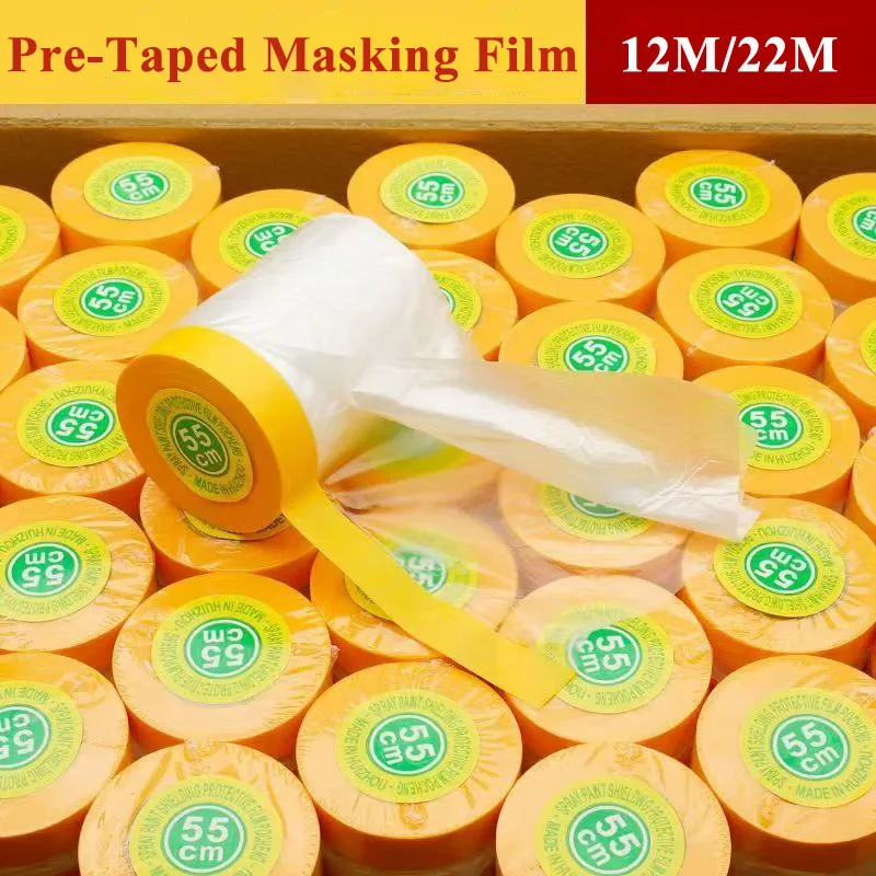 Pre-Taped Masking Film Plastic Drop Cloths Drape Paint Protective Film for Painters Automotive Masking Tape for Car Paint
Pre-Taped Masking Film Plastic Drop Cloths Drape Paint Protective Film for Painters Automotive Masking Tape for Car Paint