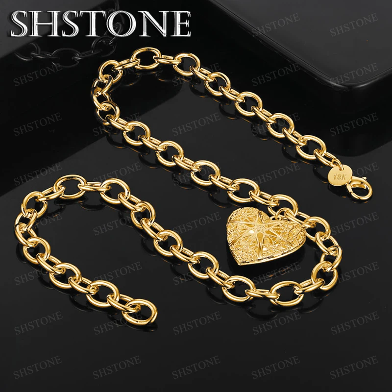 45cm 18k Gold Hollowed Out Heart Pendant Necklace For Party Sweet Romantic Valentine's Day Jewelry Luxury Beautiful Gift
45cm 18k Gold Hollowed Out Heart Pendant Necklace For Party Sweet Romantic Valentine's Day Jewelry Luxury Beautiful Gift