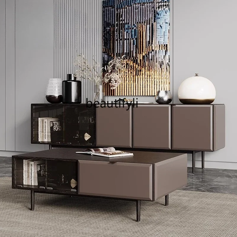 Italian Minimalist Solid Wood Coffee Table Light Luxury Home Living Room Storage Cabinet Modern Simple Tea Table
Italian Minimalist Solid Wood Coffee Table Light Luxury Home Living Room Storage Cabinet Modern Simple Tea Table