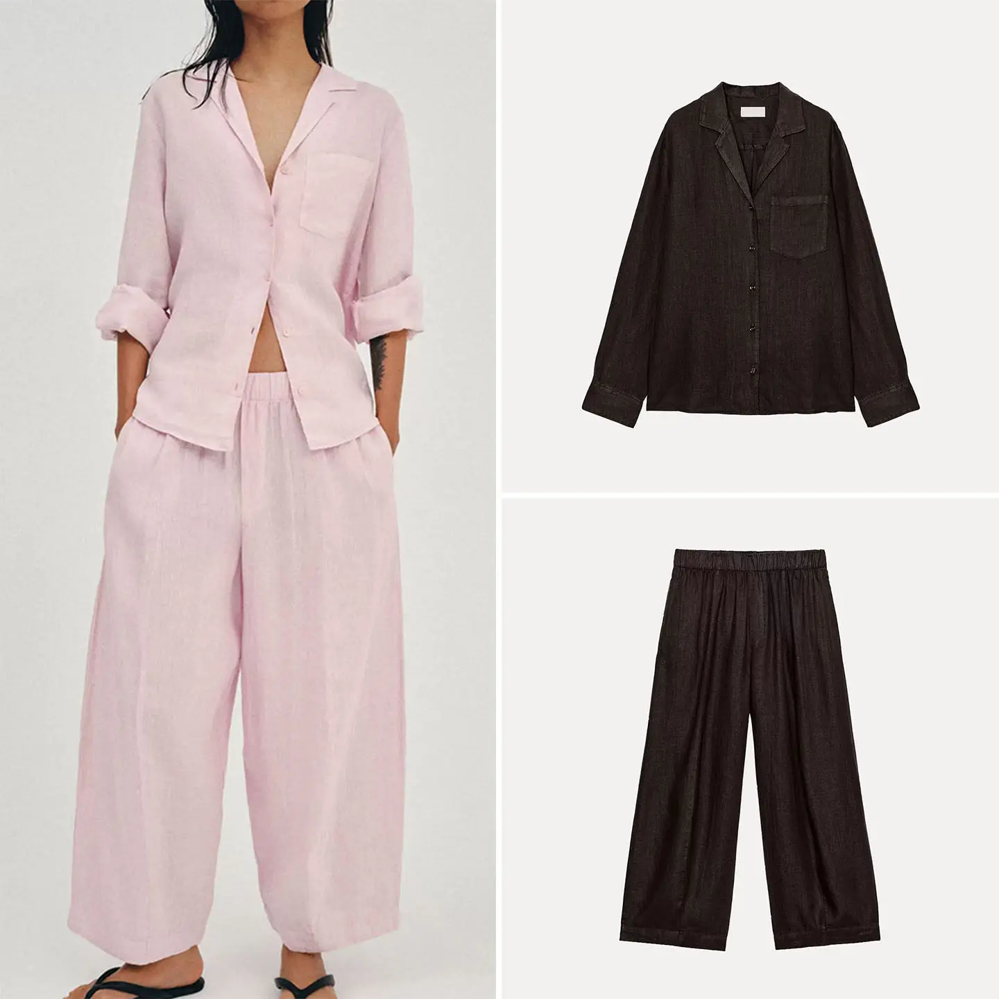 Women's Summer Long Sleeve Shirt with Pocket Bucket Waist Pants Fashionable Two-Piece Set Turn-down Collar Classic Style
Women's Summer Long Sleeve Shirt with Pocket Bucket Waist Pants Fashionable Two-Piece Set Turn-down Collar Classic Style