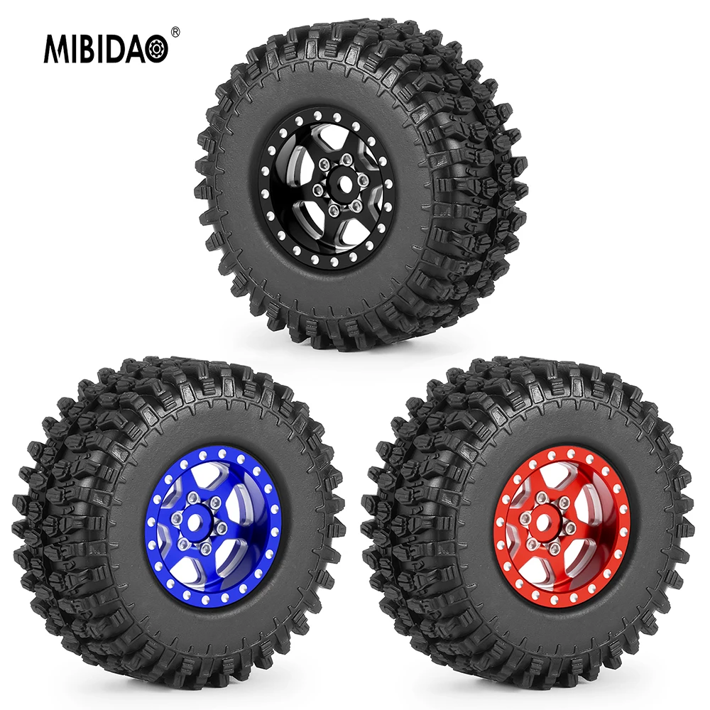 MIBIDAO 4Pcs 54mm Rubber Tyres Wheel Tires With Beadlock Wheel Rim Wheels Hubs for Axial SCX24 1/24 RC Crawler Car Upgrade Parts
MIBIDAO 4Pcs 54mm Rubber Tyres Wheel Tires With Beadlock Wheel Rim Wheels Hubs for Axial SCX24 1/24 RC Crawler Car Upgrade Parts