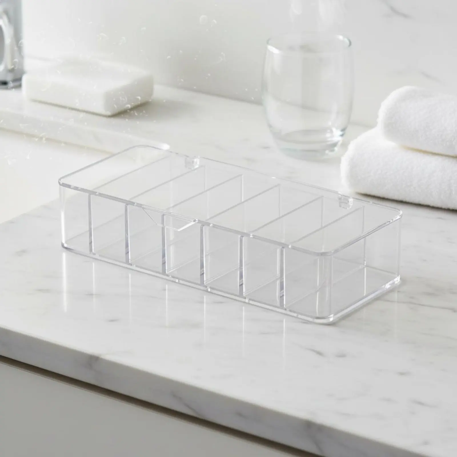 Clear Acrylic Lens Box Hinged Lid Lid Contact Lens Organizer Box Transparent for Vanity Table, Bathroom Counter
Clear Acrylic Lens Box Hinged Lid Lid Contact Lens Organizer Box Transparent for Vanity Table, Bathroom Counter