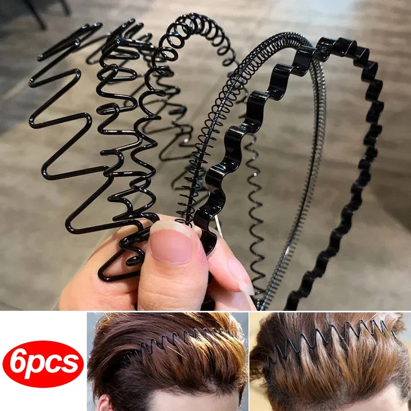 Fashion Metal Headband Men Women Black Spiral Waved Style Hairband Hair Hoop Non-Slip Sports Hair Clips Accessories Headwear
Fashion Metal Headband Men Women Black Spiral Waved Style Hairband Hair Hoop Non-Slip Sports Hair Clips Accessories Headwear