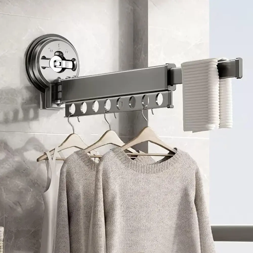 Space-Saving Indoor Portable Clothes Dryer Rack with Suction Cup, Gray, 81.5cm
Space-Saving Indoor Portable Clothes Dryer Rack with Suction Cup, Gray, 81.5cm