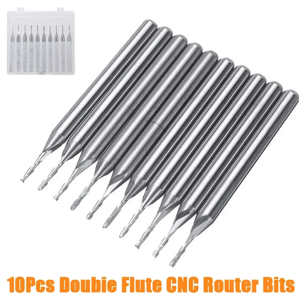2 Flute Router End Milling Spiral 1/8 Inch 10pcs CNC Carbide Flat Nose Milling Cutter 1mm 38mm Engraving Grooving
2 Flute Router End Milling Spiral 1/8 Inch 10pcs CNC Carbide Flat Nose Milling Cutter 1mm 38mm Engraving Grooving