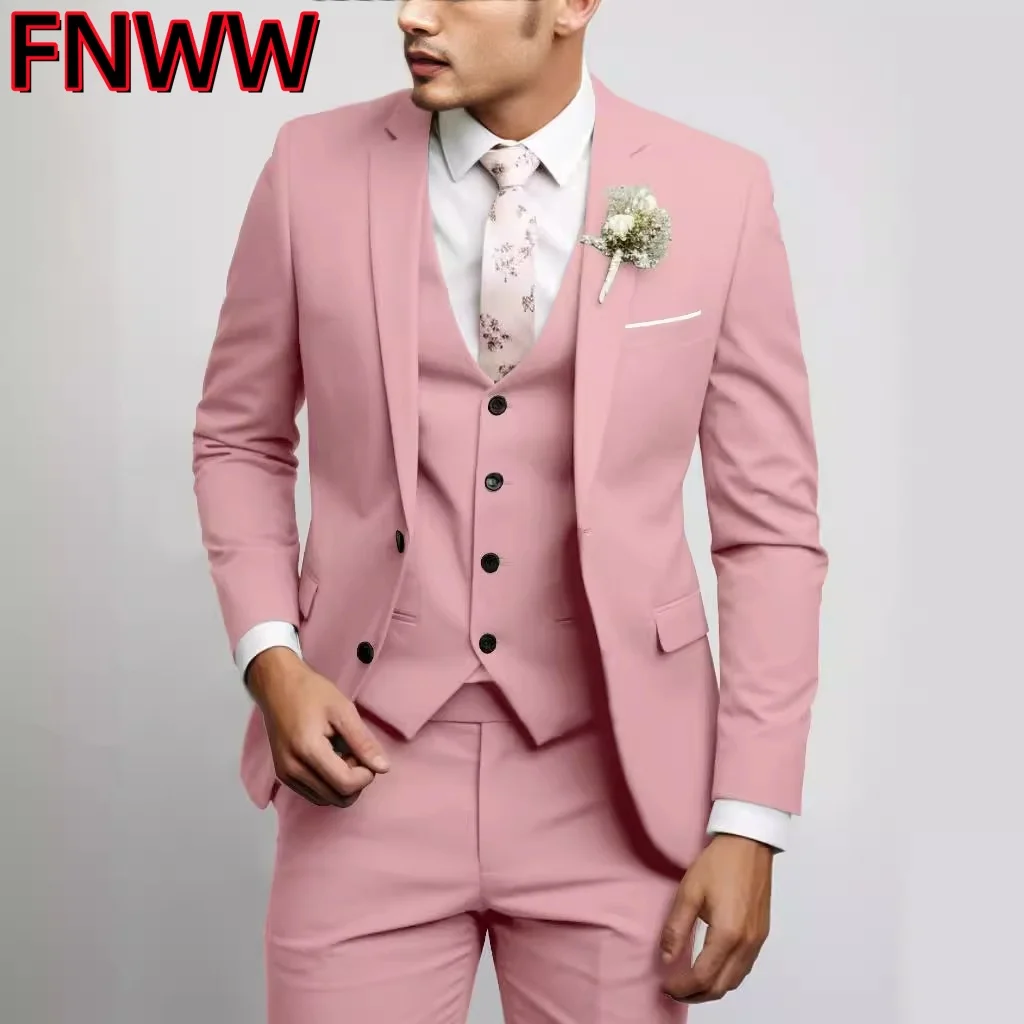 2026 Men's Luxury 3 Piece Formal Suit Set Classic Tuxedo Blazer Vest Pants Wedding Prom Business Clothes
2026 Men's Luxury 3 Piece Formal Suit Set Classic Tuxedo Blazer Vest Pants Wedding Prom Business Clothes