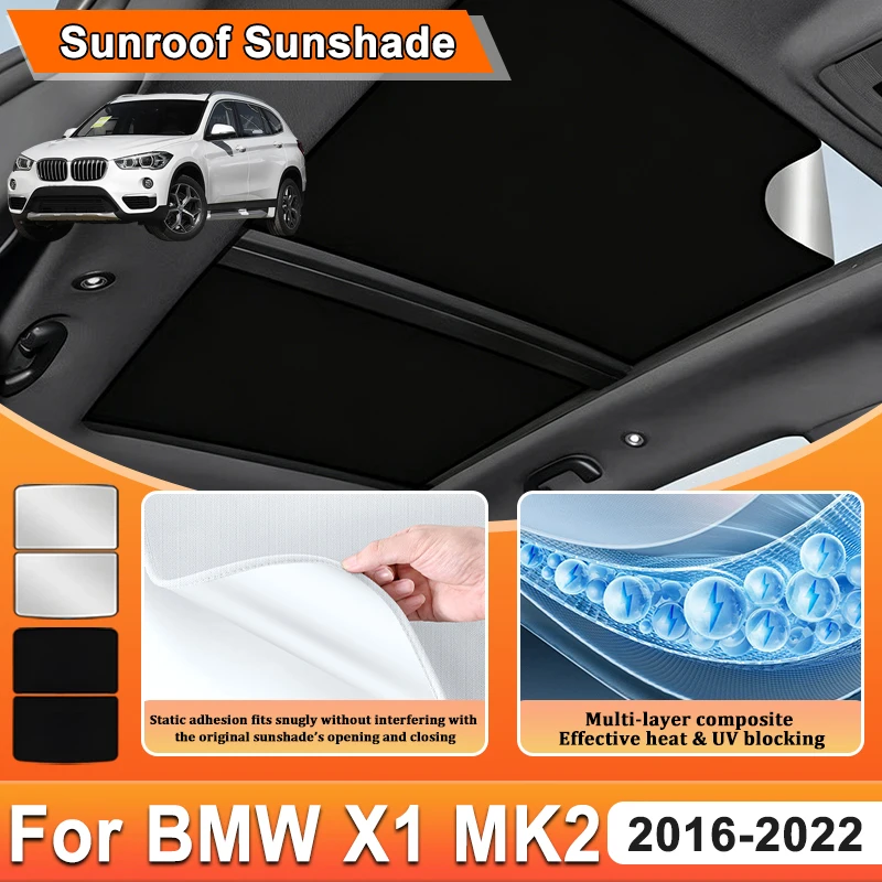 Electrostatic Adsorption Sunroof Sunshades For BMW X1 2016~2022 LWB MK2 Car Roof Sun Shades Accessories Visors Covers Auto Parts
Electrostatic Adsorption Sunroof Sunshades For BMW X1 2016~2022 LWB MK2 Car Roof Sun Shades Accessories Visors Covers Auto Parts