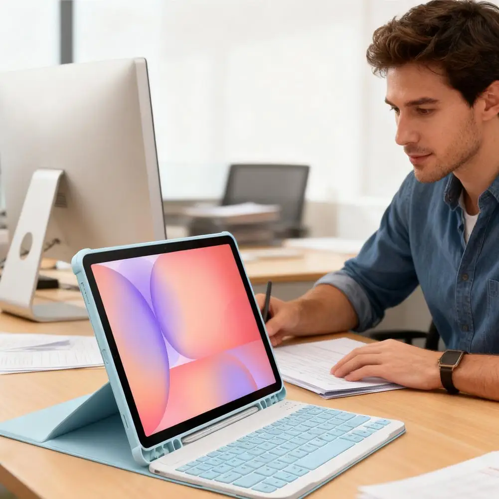 Leather Rotating Case For Samsung Tab S10 Lite SM-X400 Tablet Case With Keyboard Magnetic Breakaway Wireless Bluetooth Keyb I1Z3
Leather Rotating Case For Samsung Tab S10 Lite SM-X400 Tablet Case With Keyboard Magnetic Breakaway Wireless Bluetooth Keyb I1Z3