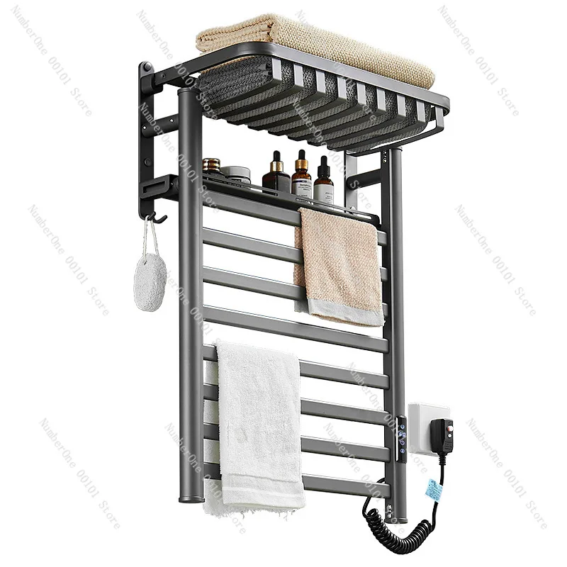 Electric towel bar, non-punching space aluminum drying rack for bathroom
Electric towel bar, non-punching space aluminum drying rack for bathroom