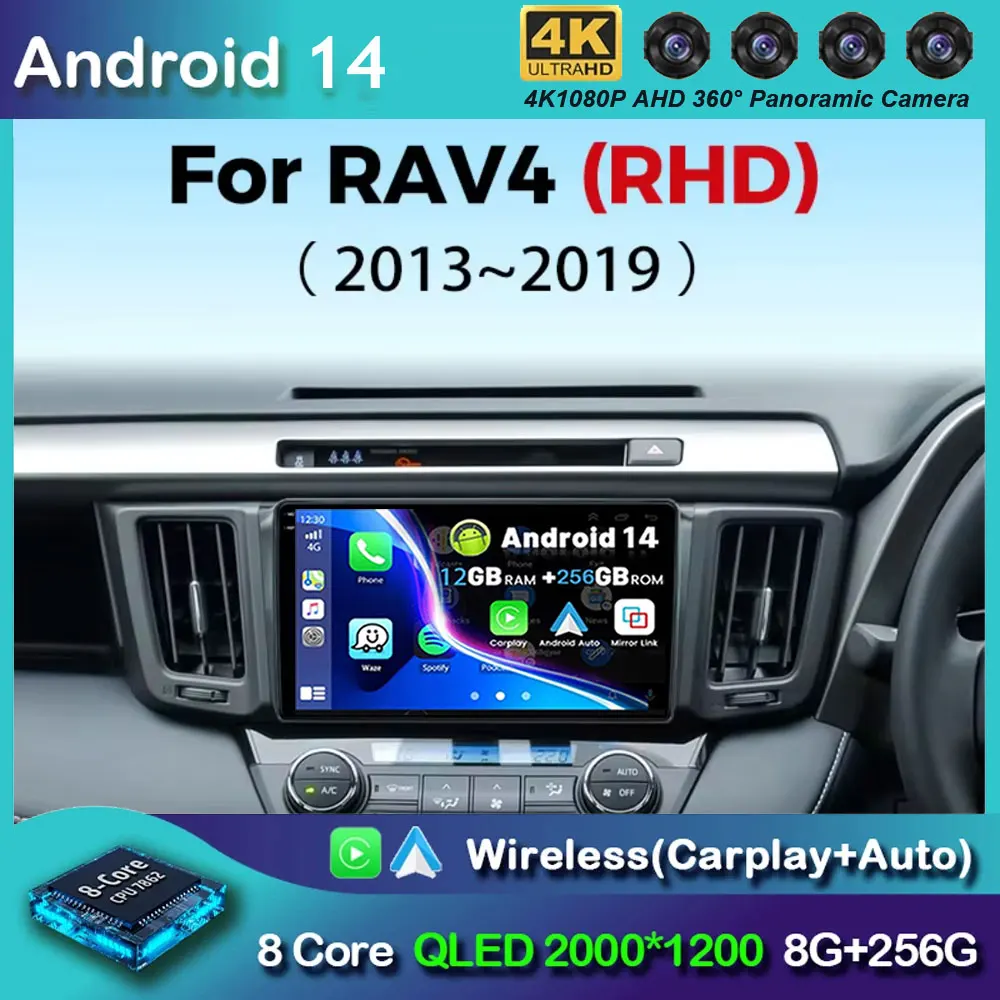 Автомобильный радиоприемник Android 14, мультимедийный плеер для Toyota RAV4 RAV 4 XA40 2013-2019, RHD LHD, авто беспроводной Carplay, автомобильная стереосистема DSP WIFI 4G
Автомобильный радиоприемник Android 14, мультимедийный плеер для Toyota RAV4 RAV 4 XA40 2013-2019, RHD LHD, авто беспроводной Carplay, автомобильная стереосистема DSP WIFI 4G