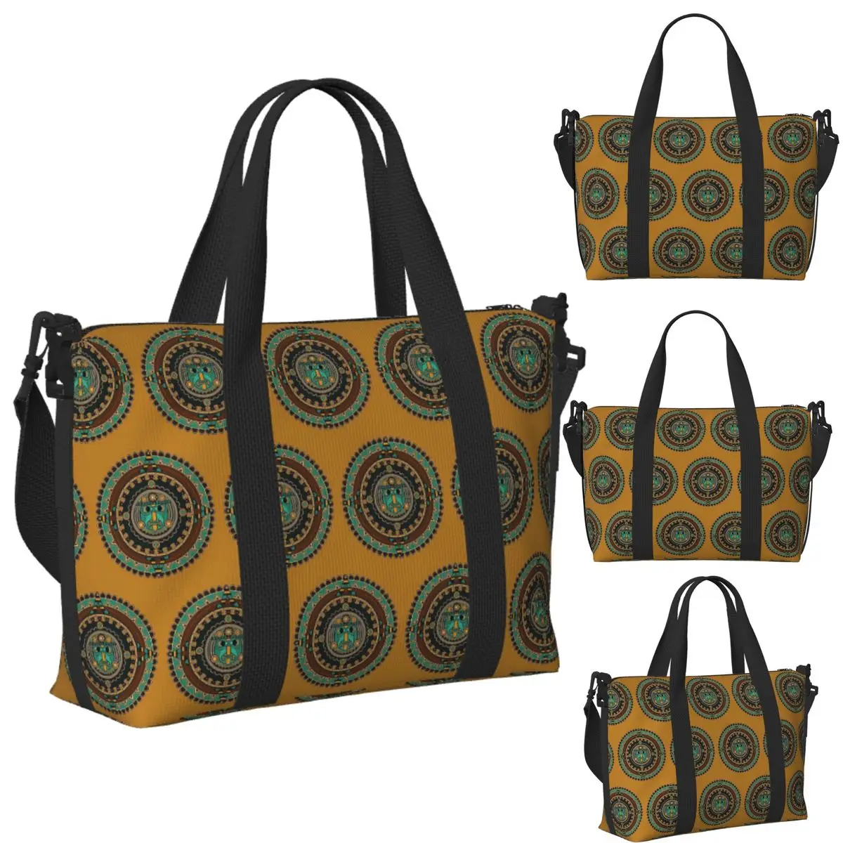 Custom Aztec Calendar Beach Travel Bag Large Capacity Tote Bags for Gym Yoga Women Shopping Duffle Shoulder Bag
Custom Aztec Calendar Beach Travel Bag Large Capacity Tote Bags for Gym Yoga Women Shopping Duffle Shoulder Bag