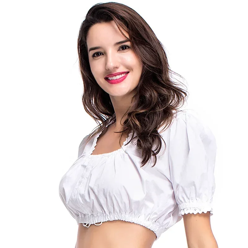 Traditional Bavarian Beer Costumes Tops Women's Oktoberfest Blouse Lace Floral Dirndl Wrap Crop Top German Beer Festival
Traditional Bavarian Beer Costumes Tops Women's Oktoberfest Blouse Lace Floral Dirndl Wrap Crop Top German Beer Festival