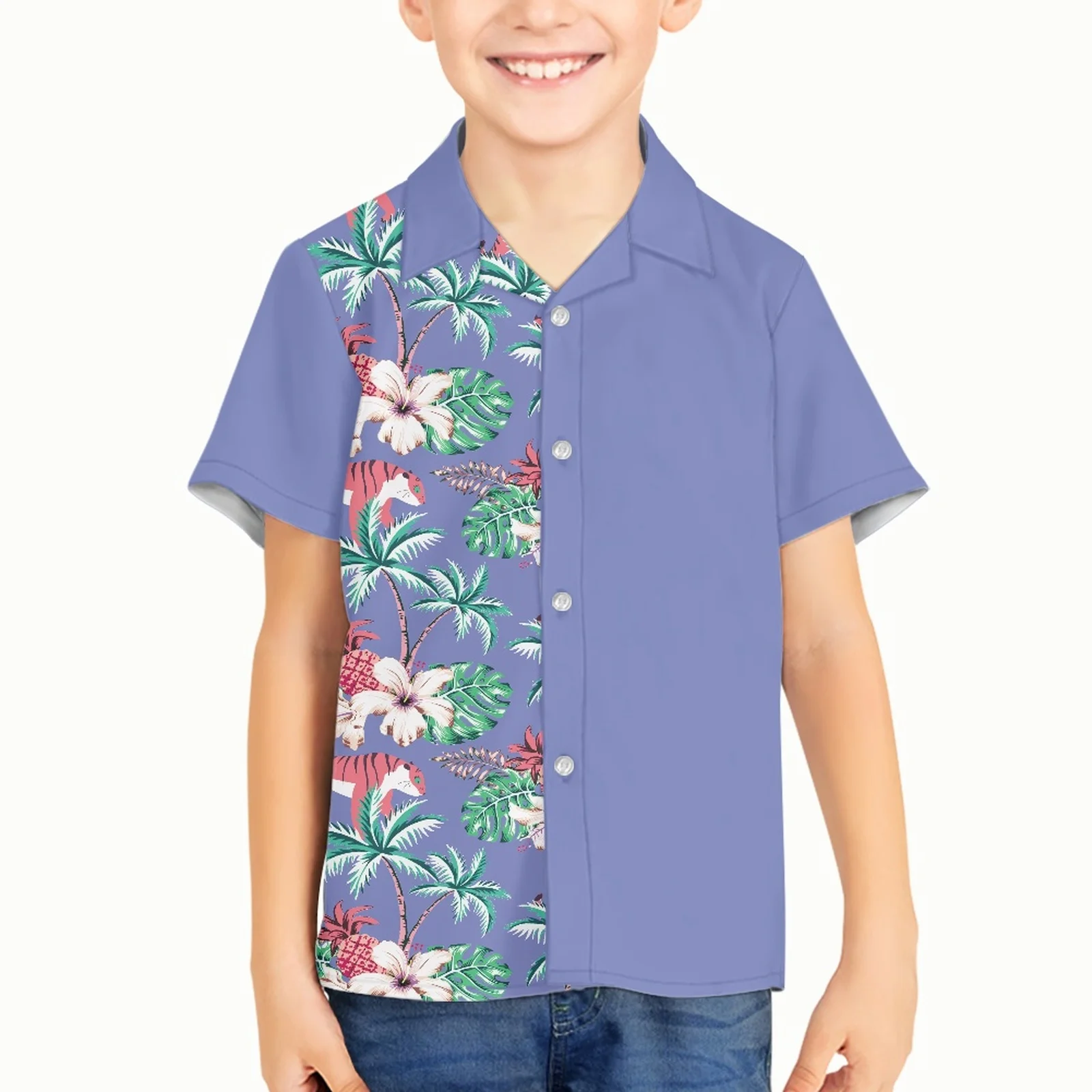 New Design Samoa Summer Flowers Printing V-neck Boys Shirt Polyester Cotton Beach Anti-Pilling Short Sleeve Shirts For Boys
New Design Samoa Summer Flowers Printing V-neck Boys Shirt Polyester Cotton Beach Anti-Pilling Short Sleeve Shirts For Boys