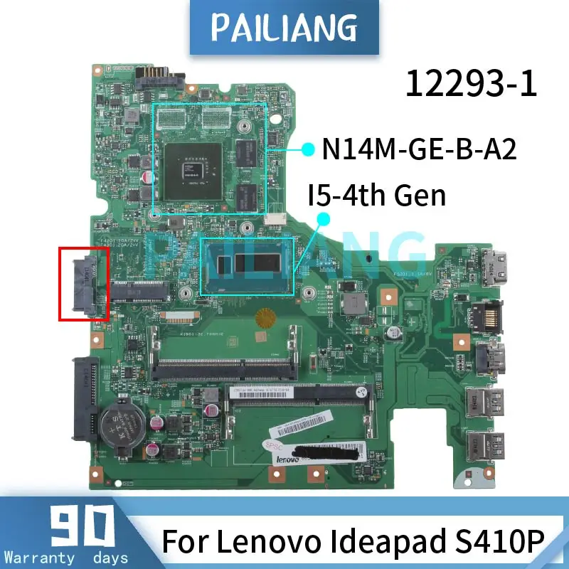 12293-1 For Lenovo Ideapad 14 S410P Laptop Motherboard 90004118 N14M-GE-B-A2 i3 i5 i7-4th Gen DDR3 Notebook Mainboard Tested
12293-1 For Lenovo Ideapad 14 S410P Laptop Motherboard 90004118 N14M-GE-B-A2 i3 i5 i7-4th Gen DDR3 Notebook Mainboard Tested