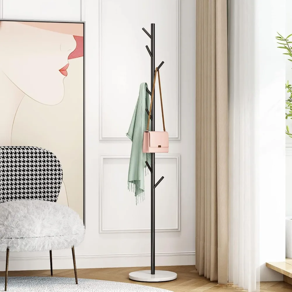 Black Metal Coat Rack Stand with Hooks - Stylish Freestanding Entryway Coat Tree with Marble Base for Hanging Coats
Black Metal Coat Rack Stand with Hooks - Stylish Freestanding Entryway Coat Tree with Marble Base for Hanging Coats