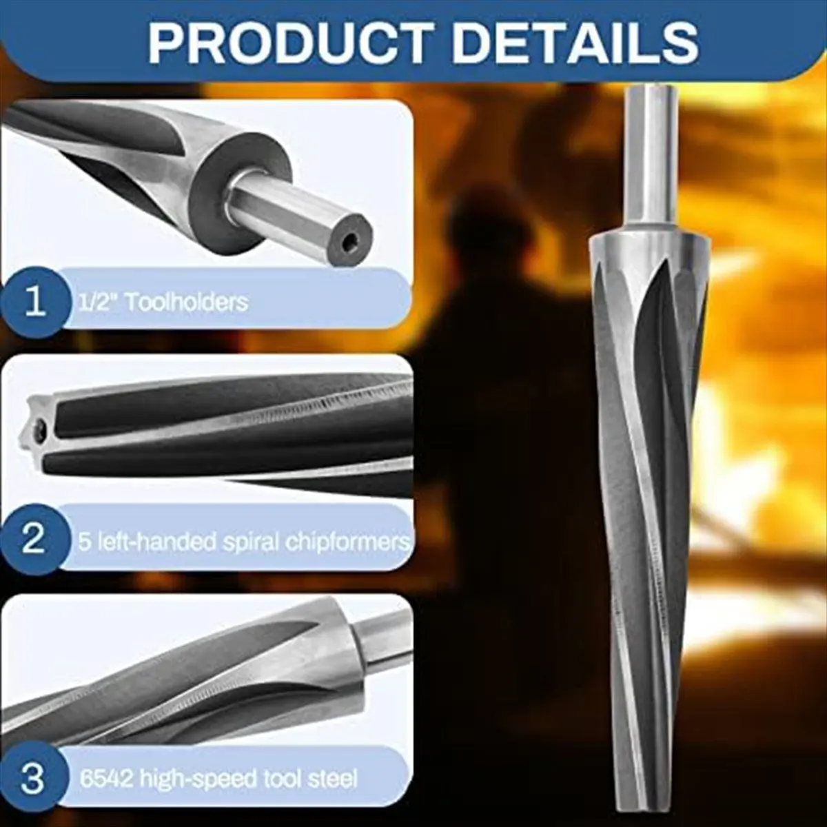 ABYA 7 Degree Ball Joint Tapered Reamer,6542 High Speed Tool Steel Tapered Ball Joint Reamer,with Shank,1-1/2 Inches Per Foot
ABYA 7 Degree Ball Joint Tapered Reamer,6542 High Speed Tool Steel Tapered Ball Joint Reamer,with Shank,1-1/2 Inches Per Foot