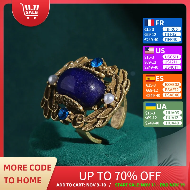 Винтажные кольца золотого цвета, антикварные квадратные листья, синие украшения из натурального камня для женщин, жемчужные стразы, роскошный средневековый стиль, новинка
Винтажные кольца золотого цвета, антикварные квадратные листья, синие украшения из натурального камня для женщин, жемчужные стразы, роскошный средневековый стиль, новинка