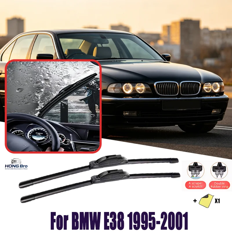 For BMW E38 1995-2001 24" 22" Natural Rubber Wiper Blades, Anti-UV, Long Lasting, Silent Upgrade Version, Windshield Front
For BMW E38 1995-2001 24" 22" Natural Rubber Wiper Blades, Anti-UV, Long Lasting, Silent Upgrade Version, Windshield Front