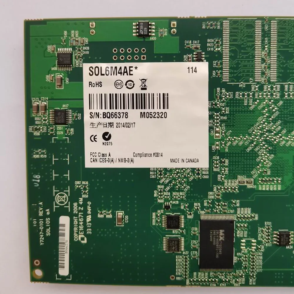 SOL6M4AE * Image Acquisition Card Y7247-0101 REV. A
SOL6M4AE * Image Acquisition Card Y7247-0101 REV. A