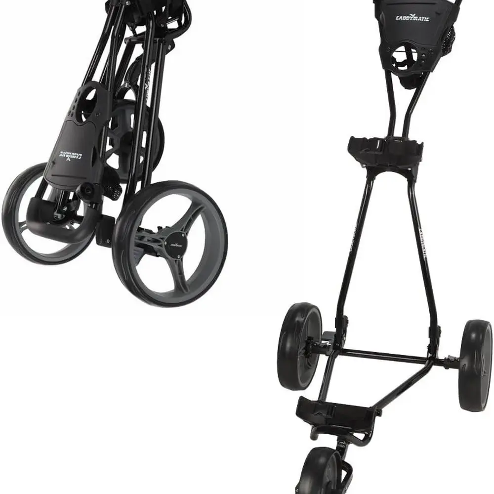 Компактная трехколесная складная тележка для гольфа черного цвета для легкого толкания и тяги
Компактная трехколесная складная тележка для гольфа черного цвета для легкого толкания и тяги