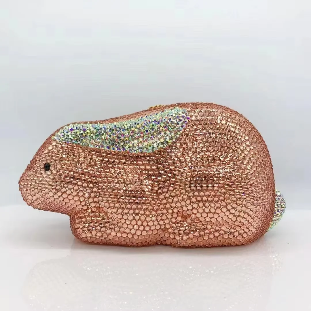 Pink Diamond Rabbit Evening Bag Clutch Bling Sparkling Crystal AB Clutches High-End Women Party Dinner Purses Minaudiere Handbag
Pink Diamond Rabbit Evening Bag Clutch Bling Sparkling Crystal AB Clutches High-End Women Party Dinner Purses Minaudiere Handbag