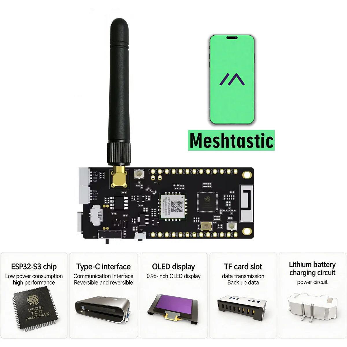 Meshtastic ESP32 Wifi LoRa Development Board SX1262 SX1268 Module With 0.96 Inch OLED 433/868/915MHz Low Power ESP32-S3 LoRa Kit
Meshtastic ESP32 Wifi LoRa Development Board SX1262 SX1268 Module With 0.96 Inch OLED 433/868/915MHz Low Power ESP32-S3 LoRa Kit