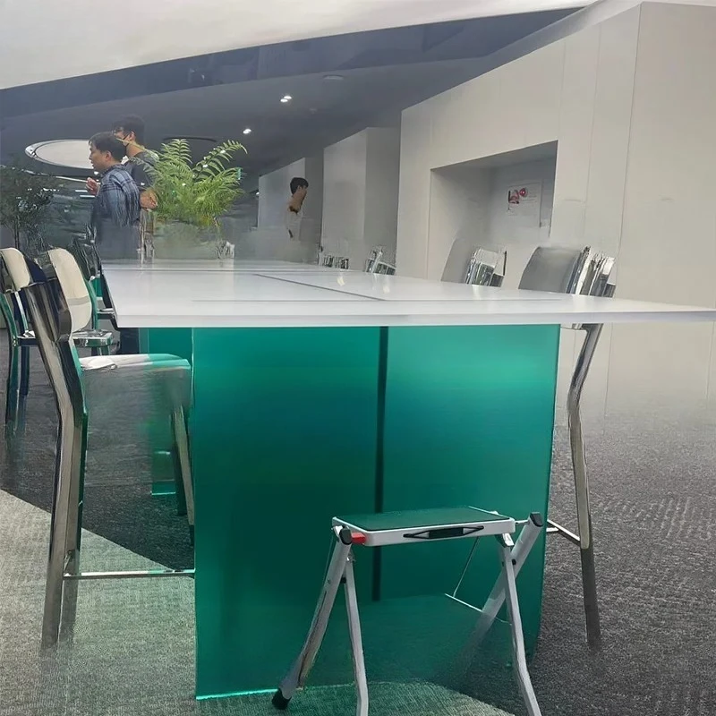 Acrylic matte dining table household small apartment rectangular table
Acrylic matte dining table household small apartment rectangular table