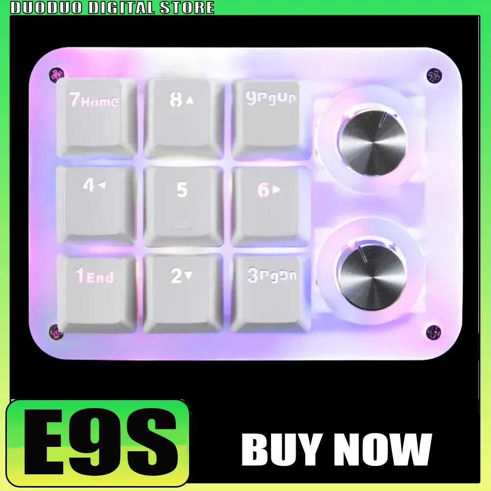 New N9s Mechanical Keyboard 9 Key Dual Knob RGB Osu Macro Programming Mini Portable Full Key Built-in Chip Storage Custom Keypad
New N9s Mechanical Keyboard 9 Key Dual Knob RGB Osu Macro Programming Mini Portable Full Key Built-in Chip Storage Custom Keypad