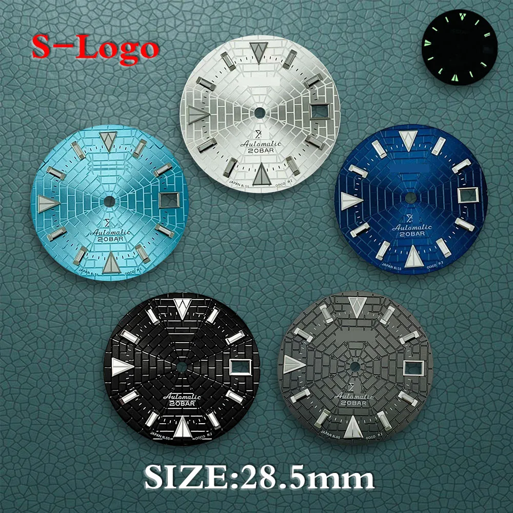 28,5 мм S логотип NH35 циферблат высокого качества паутина циферблат подходит для механизма NH35/NH36 зеленый светящийся аксессуар для ремонта часов
28,5 мм S логотип NH35 циферблат высокого качества паутина циферблат подходит для механизма NH35/NH36 зеленый светящийся аксессуар для ремонта часов