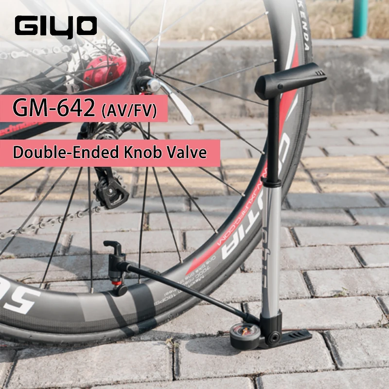 GIYO Bicycle Pump Floor Standing Mini Portable Double-ended Knob Valve Schrader Presta Air Tire Inflador Bicicleta Accessories
GIYO Bicycle Pump Floor Standing Mini Portable Double-ended Knob Valve Schrader Presta Air Tire Inflador Bicicleta Accessories