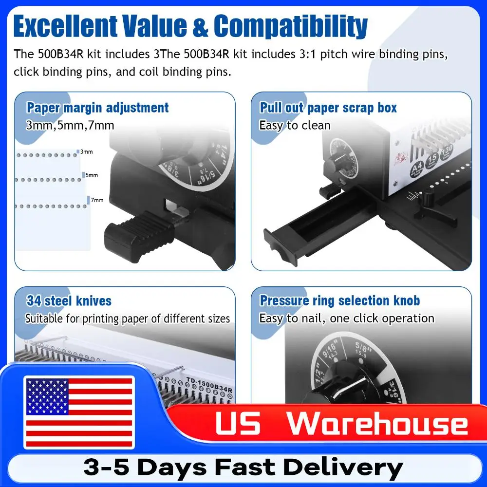 Перфоратор для бумаги формата А4 1500B34R, перфорация до 15 листов/переплет до 130 листов, простой перфоратор для дома и офиса
Перфоратор для бумаги формата А4 1500B34R, перфорация до 15 листов/переплет до 130 листов, простой перфоратор для дома и офиса