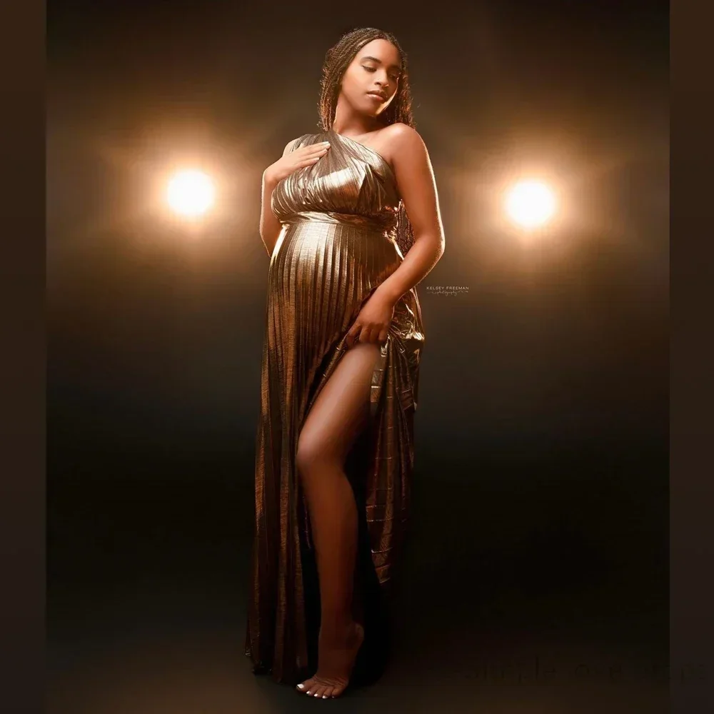 Shiny Pregnant Women Dress Photoshoot Pleated Sexy Goddess Party Evening Dress Maternity Photography Dresses Baby Shower Dress
Shiny Pregnant Women Dress Photoshoot Pleated Sexy Goddess Party Evening Dress Maternity Photography Dresses Baby Shower Dress