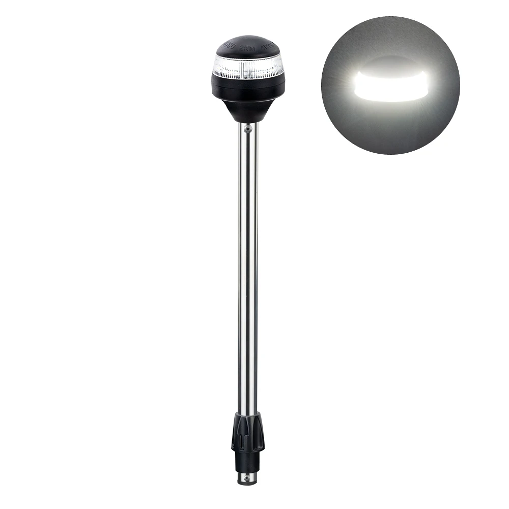 24Inches Stern Light,Anchor Light,All Round White LED,USCG 2NM,Removable 2-Pin Plug-in Base,for Pontoon Marine Navigation Lights
24Inches Stern Light,Anchor Light,All Round White LED,USCG 2NM,Removable 2-Pin Plug-in Base,for Pontoon Marine Navigation Lights