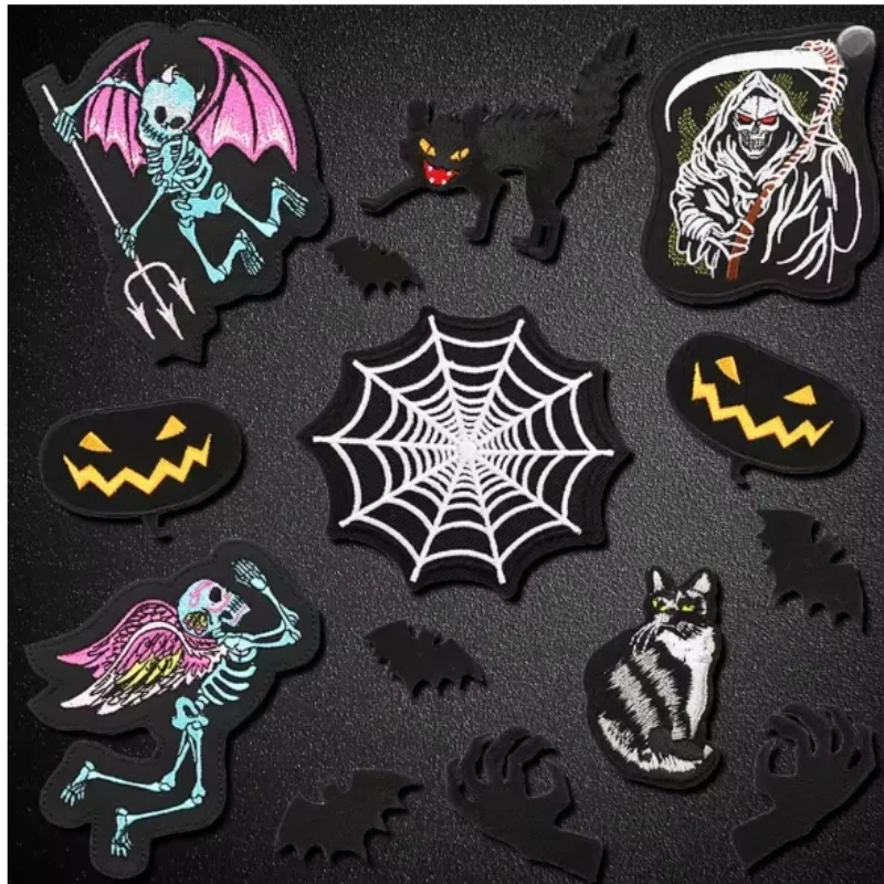Computer Embroidery Bat Halloween Cloth Sticker Demon Pumpkin Clothes Patch Sticker Spider Web Horror Cat Embroidery Label
Computer Embroidery Bat Halloween Cloth Sticker Demon Pumpkin Clothes Patch Sticker Spider Web Horror Cat Embroidery Label