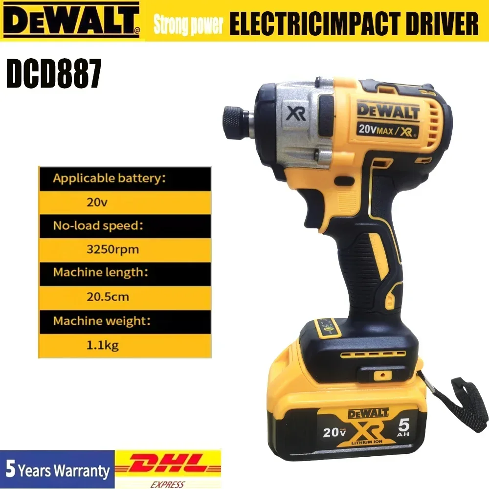 Dewalt DCD887 cordless 250RPM brushless motor 1/4 electric impact drill, screwdriver, easy to operate, powerful,and long-lasting
Dewalt DCD887 cordless 250RPM brushless motor 1/4 electric impact drill, screwdriver, easy to operate, powerful,and long-lasting