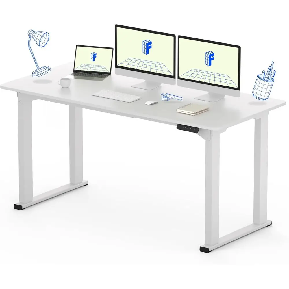 Electric Adjustable Height Desk, 63 x 28, Splice Board, White Top, Home Office Sit-Stand Desk
Electric Adjustable Height Desk, 63 x 28, Splice Board, White Top, Home Office Sit-Stand Desk