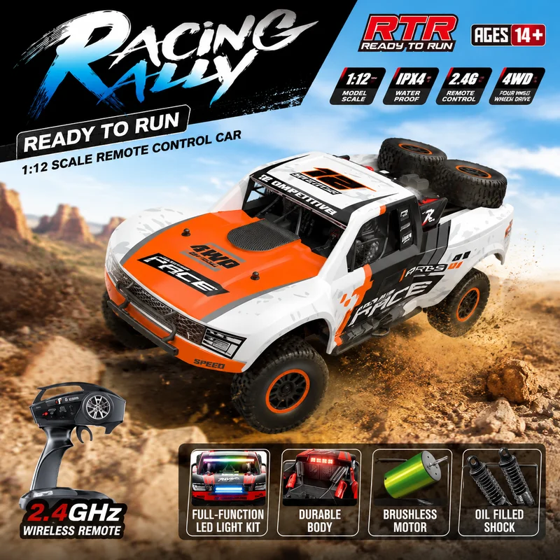 Hb Rc Car Hb-Rd1201 1:12 4wd Drift Short Course Truck With Led Lights, Cruise Control, Gyroscope – Rc Toy For Kids And Adults
Hb Rc Car Hb-Rd1201 1:12 4wd Drift Short Course Truck With Led Lights, Cruise Control, Gyroscope – Rc Toy For Kids And Adults