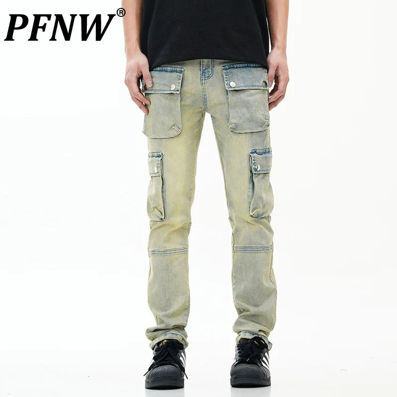 PFNW 2024 New Stylish Men's Denim Pants American Retro Multi Pocket Straight Washed Design Slimming Male Autumn Jeans 28W3878
PFNW 2024 New Stylish Men's Denim Pants American Retro Multi Pocket Straight Washed Design Slimming Male Autumn Jeans 28W3878