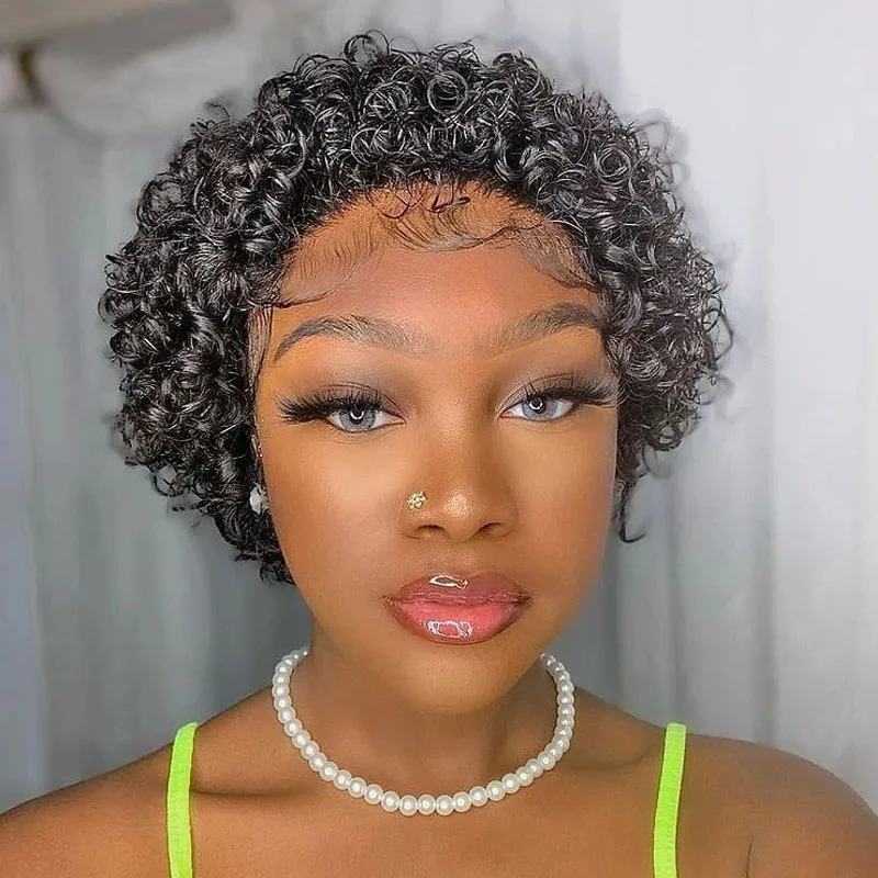 Pixie Cut Wig Short Curly Human Hair Wigs Cheap Human Hair Wig 13X1 Transparent Lace Wig For Women Human Hair Pre Plucked
Pixie Cut Wig Short Curly Human Hair Wigs Cheap Human Hair Wig 13X1 Transparent Lace Wig For Women Human Hair Pre Plucked