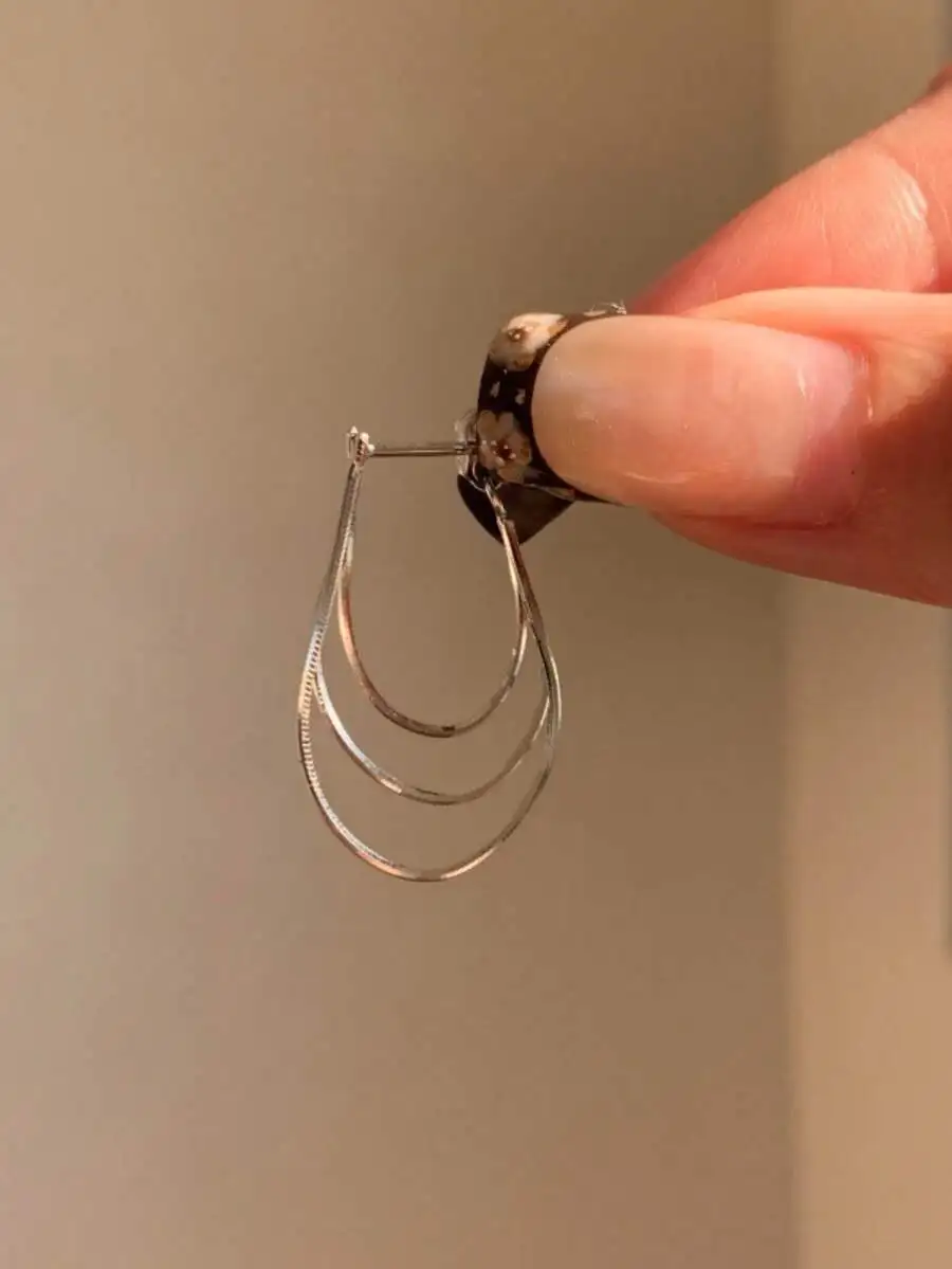 Silver-Tone Triple Teardrop Hoop Dangle Earrings For Women, Long Layered Chain Jewelry Ideal For Wedding, Party, Travel, Gift
Silver-Tone Triple Teardrop Hoop Dangle Earrings For Women, Long Layered Chain Jewelry Ideal For Wedding, Party, Travel, Gift