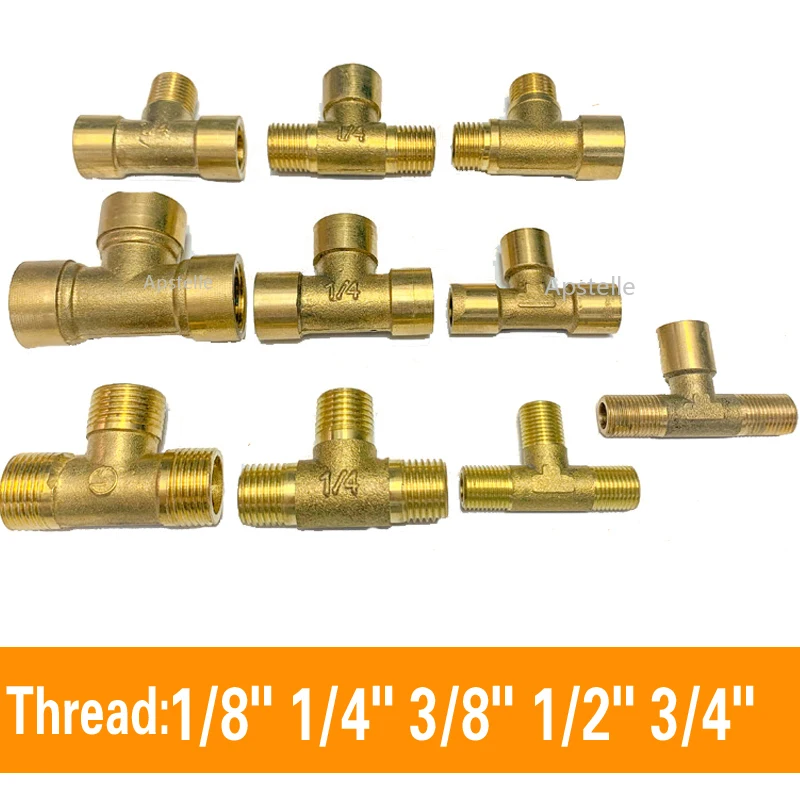 MMM Tee Type Brass Pipe Fitting Male Female Thread 3 Way 1/8" 1/4" 3/8" 1/2" BSP Copper Fittings Water Oil Gas Adapter
MMM Tee Type Brass Pipe Fitting Male Female Thread 3 Way 1/8" 1/4" 3/8" 1/2" BSP Copper Fittings Water Oil Gas Adapter