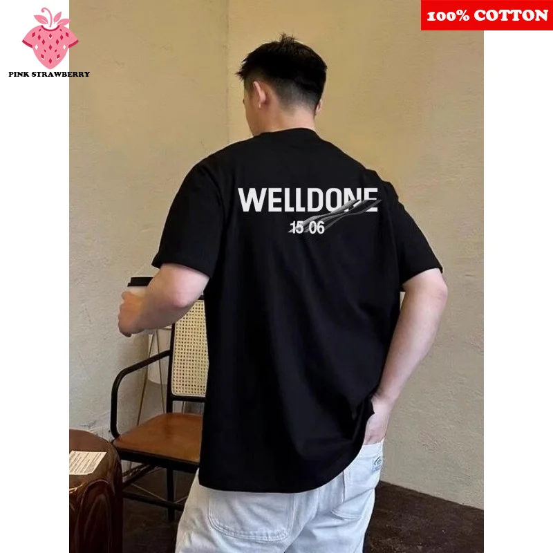 American hip-hop Short sleeve T-shirt Summer 2025 New 100% Cotton Loose Casual Letter Print Black T-shirt Y2k Top mens clothing
American hip-hop Short sleeve T-shirt Summer 2025 New 100% Cotton Loose Casual Letter Print Black T-shirt Y2k Top mens clothing