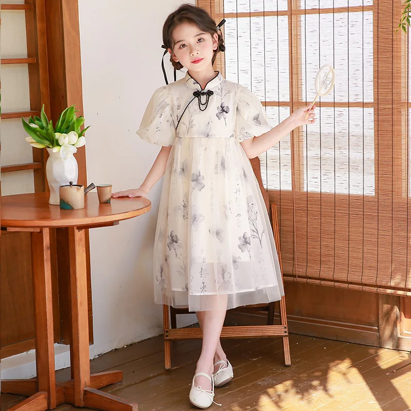 Girls Summer Dress Baby Girls Princess Dress Chinese Style Summer Children Skirt Simple Casual Style All-match 2025 New
Girls Summer Dress Baby Girls Princess Dress Chinese Style Summer Children Skirt Simple Casual Style All-match 2025 New