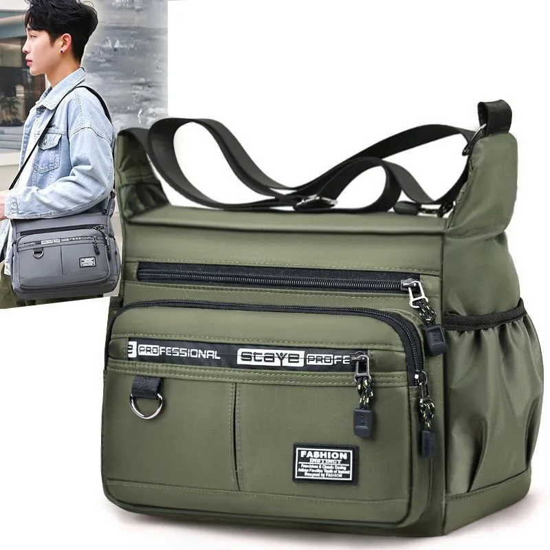Мужская нейлоновая сумка через плечо, модная холщовая оксфордская сумка для поездок на работу, повседневная дорожная сумка через плечо большой вместимости для студентов 
Мужская нейлоновая сумка через плечо, модная холщовая оксфордская сумка для поездок на работу, повседневная дорожная сумка через плечо большой вместимости для студентов