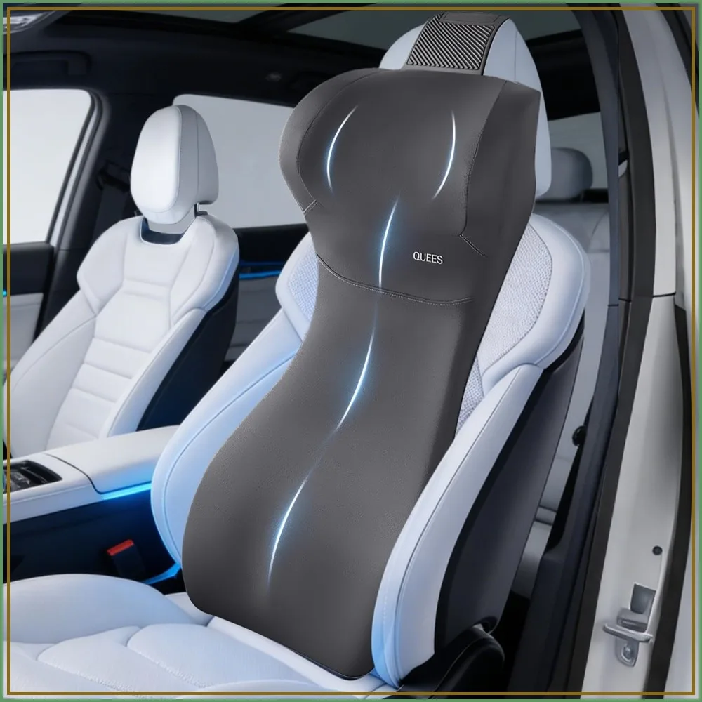 Memory Foam Lumbar Support Pillow for Car, Back & Neck Pain Relief, Full-Length S-Curve Support for Long Drives, Fits Cars SUVs Trucks
Memory Foam Lumbar Support Pillow for Car, Back & Neck Pain Relief, Full-Length S-Curve Support for Long Drives, Fits Cars SUVs Trucks