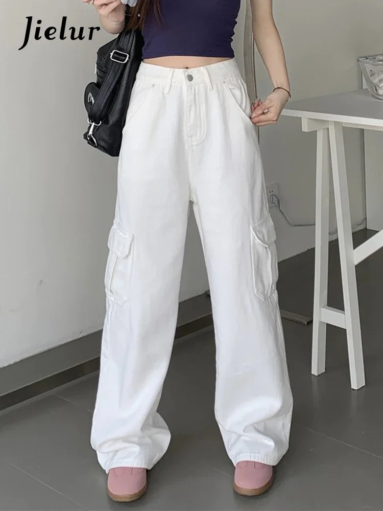 Jielur White Ins Fashion Vintage American Jeans Straight Full Length Casual Solid Color Chic Female Wide Leg Pants Streetwear
Jielur White Ins Fashion Vintage American Jeans Straight Full Length Casual Solid Color Chic Female Wide Leg Pants Streetwear