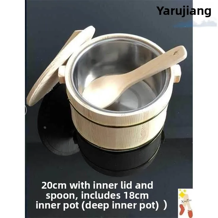 Wooden Sushi Bucket 16cm Inner Bowl Home Use Insulated Bucket Spoon Rice Cover Wooden 18cm Rice Hall Rice Bucket
Wooden Sushi Bucket 16cm Inner Bowl Home Use Insulated Bucket Spoon Rice Cover Wooden 18cm Rice Hall Rice Bucket