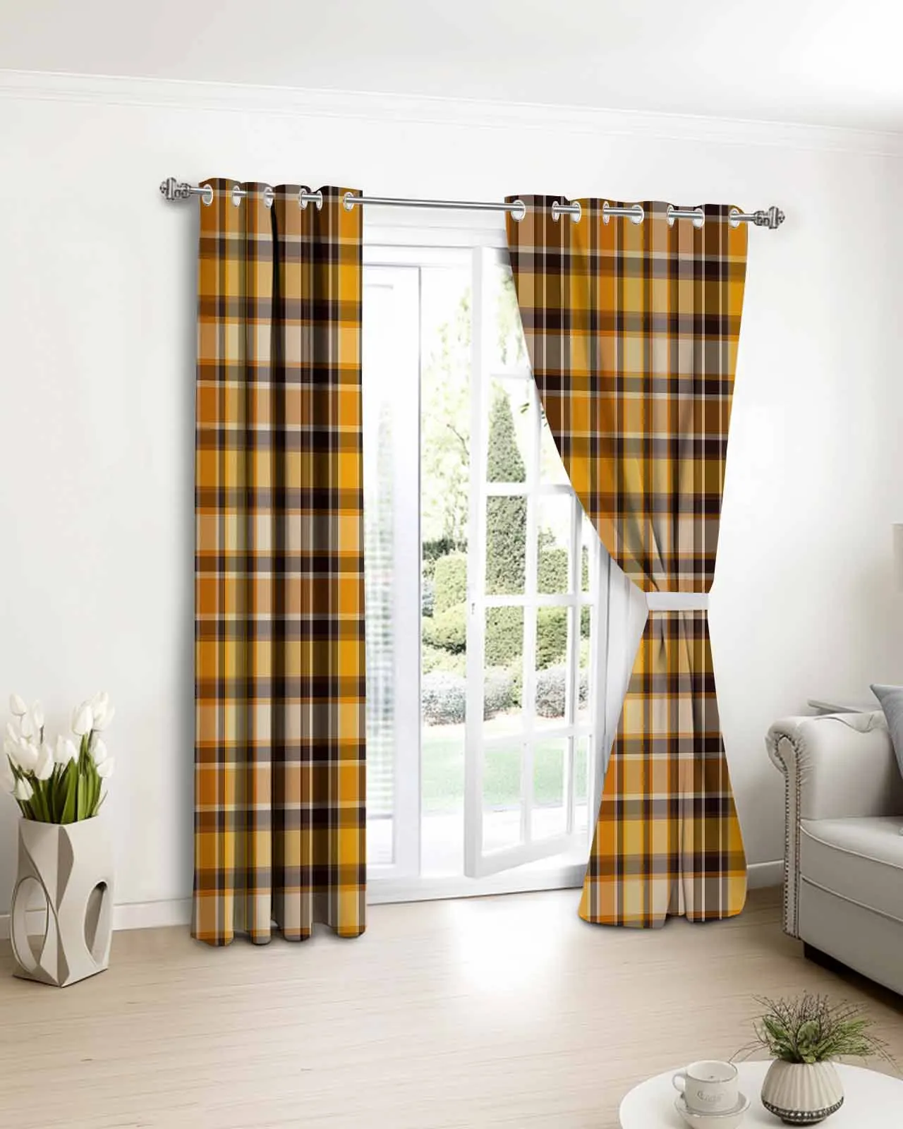 Country Orange Brown Plaid Curtains For Kitchen Bedroom Window Treatment Curtains for Living Room Home Decor Drapes
Country Orange Brown Plaid Curtains For Kitchen Bedroom Window Treatment Curtains for Living Room Home Decor Drapes