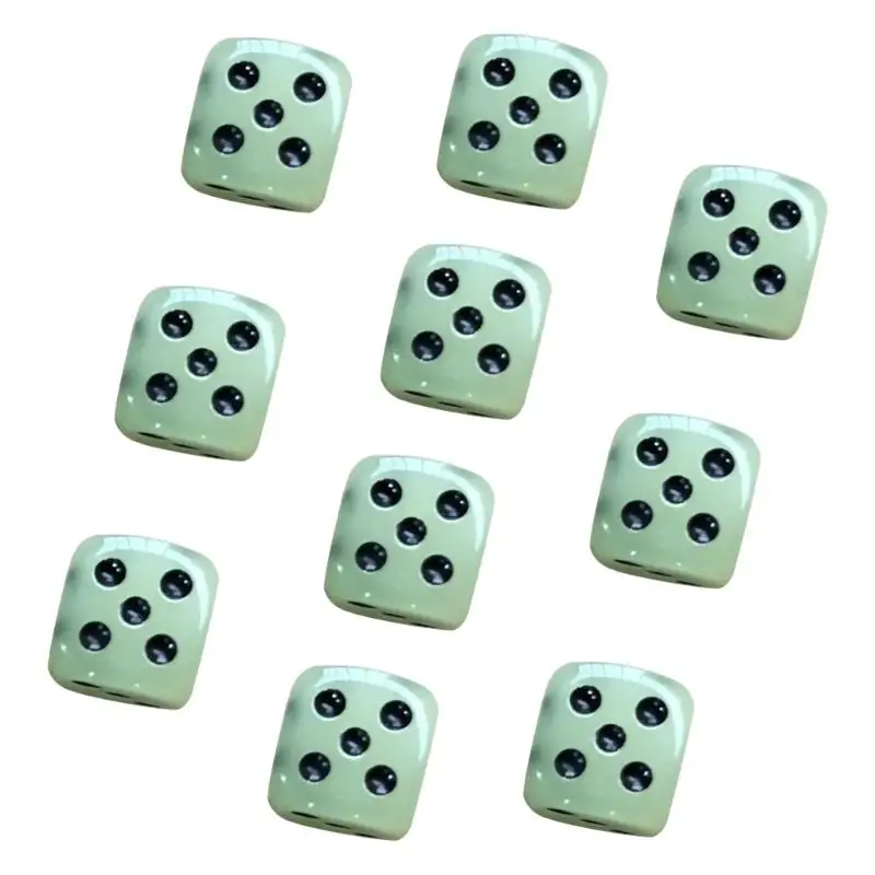 652F 10 Pcs Glow in Dark Dices Six Sided Dices Table Game Dices Acrylic Dices
652F 10 Pcs Glow in Dark Dices Six Sided Dices Table Game Dices Acrylic Dices
